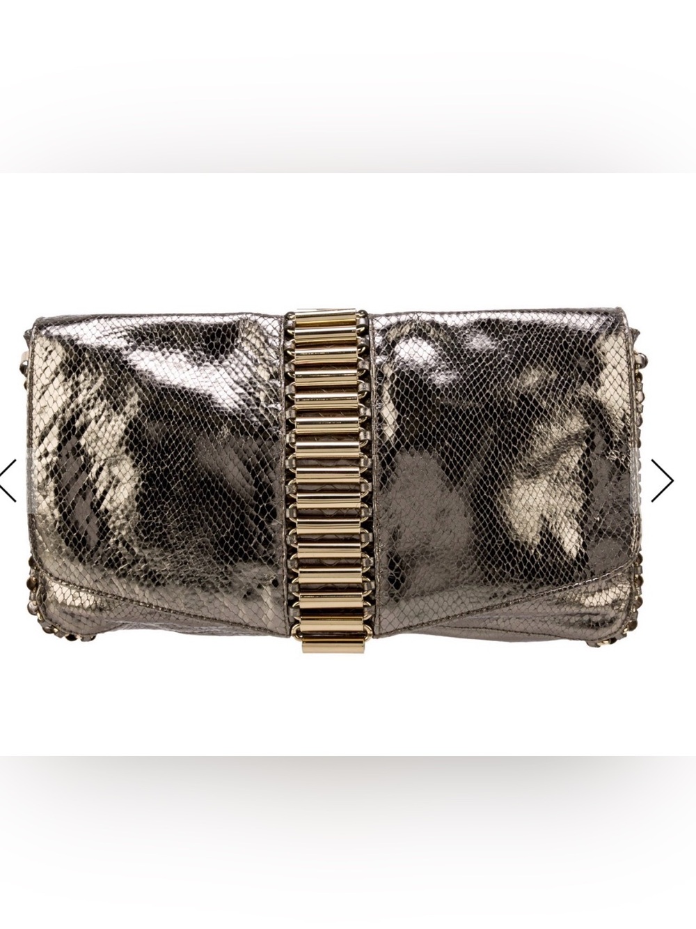 Ted Baker London Metallic Snakeskin Clutch – NEW WITH TAGS